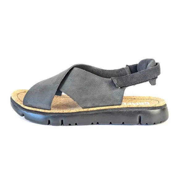 NEW Camper Oruga Lug Sole Adjustable Sandal Black Size 9 (39)