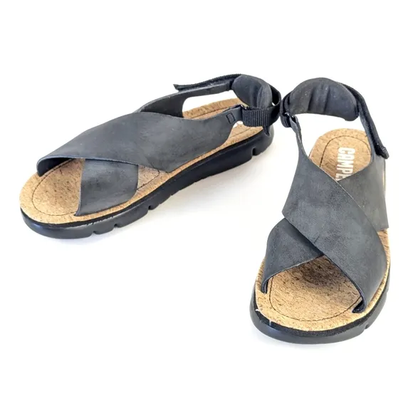 NEW Camper Oruga Lug Sole Adjustable Sandal Black Size 9 (39)