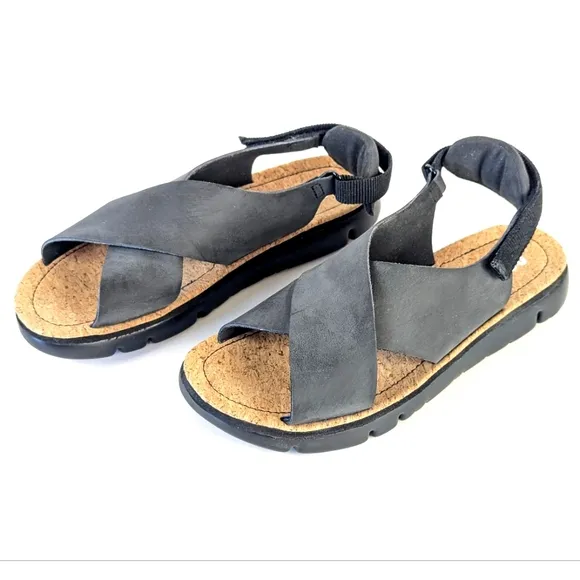 NEW Camper Oruga Lug Sole Adjustable Sandal Black Size 9 (39)