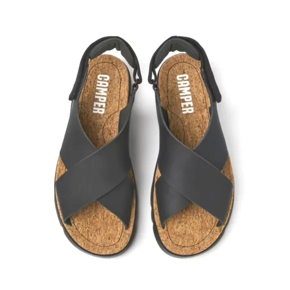 NEW Camper Oruga Lug Sole Adjustable Sandal Black Size 9 (39)