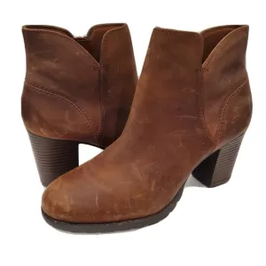 NEW CLARKS Collection Verona Trish Brown Nubuck Ankle Boots