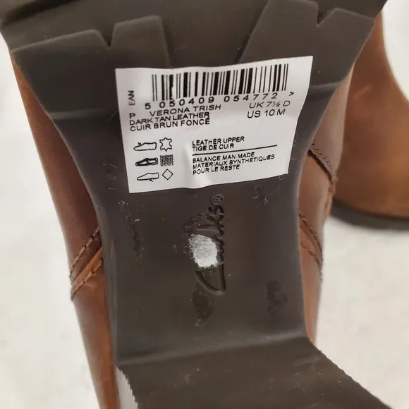 NEW CLARKS Collection Verona Trish Brown Nubuck Ankle Boots