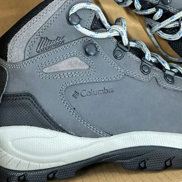 New! Columbia Women's Newton Ridge‎ Shoes Waterproof Hiking 5.5 Gray MSRP: $100