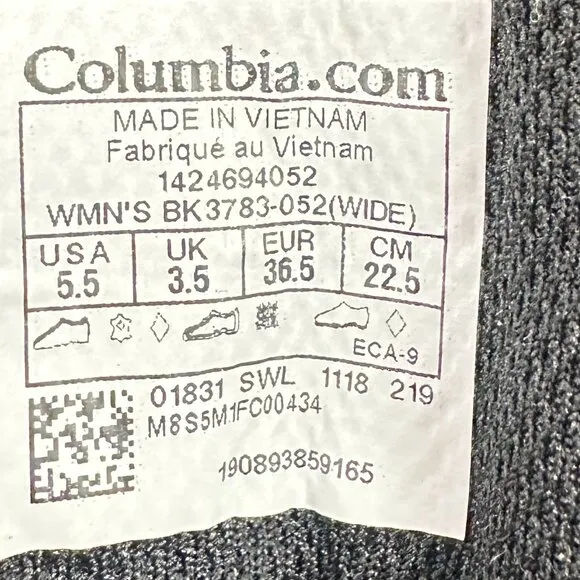 New! Columbia Women's Newton Ridge‎ Shoes Waterproof Hiking 5.5 Gray MSRP: $100