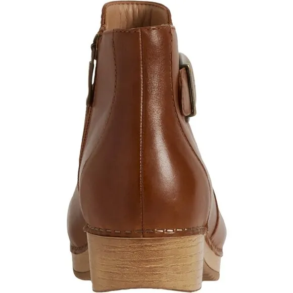 NEW Dansko Brennan GENUINE LEATHER Ankle Bootie with Stylish Buckle zip up 252