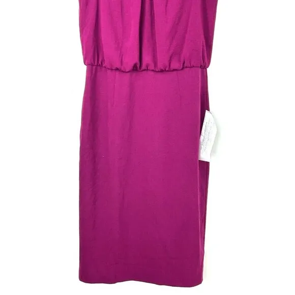 New Dress The Population Amada Women Sz XXL Sheath Dress Dark Magenta Blouson H2
