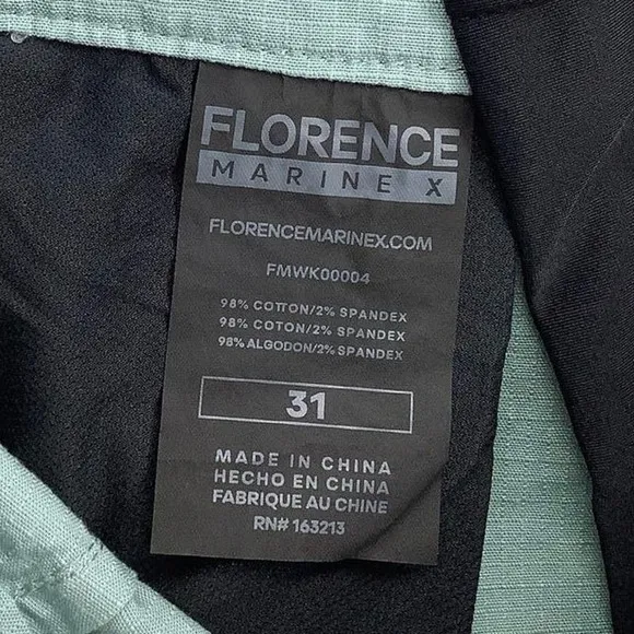 NEW! Florence Marine X Size 31 Traveler Short Sage Green Swim $65 msrp A17-1