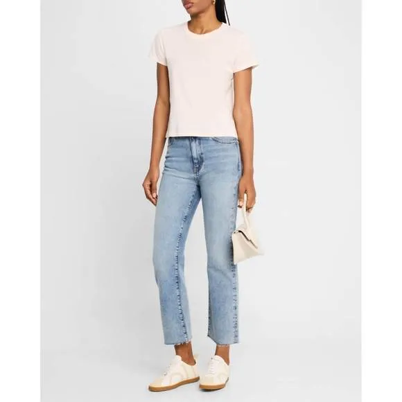 NEW FRAME ruler crop jeans in ndio vintage fray