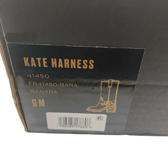 New Frye Kate Harness Pull On Motorcycle Boots Banana Women's Sz 9 Boxed