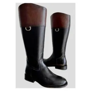 NEW Frye Two Toned D-Ring Hand Finished Leather Knee High Riding Boots 5.5
