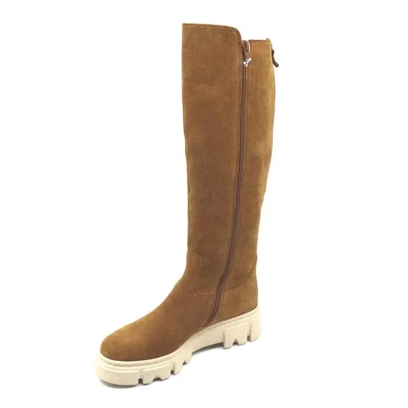 NEW GABOR luxurious suede knee-high boots in brown