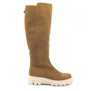 NEW GABOR luxurious suede knee-high boots in brown