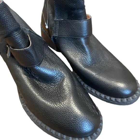 New! gentle souls Best Slit Leather Motorcycle Ankle Boots