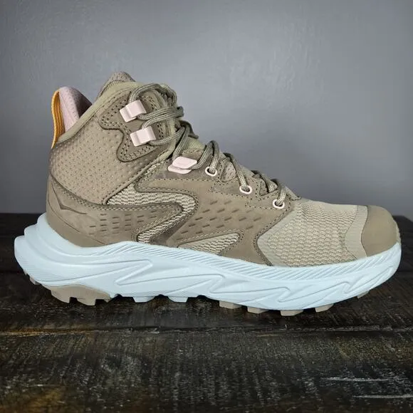 NEW Hoka One One Anacapa 2 Mid GTX Womens Size 8.5 B Gore-Tex Shoes Dune Ice