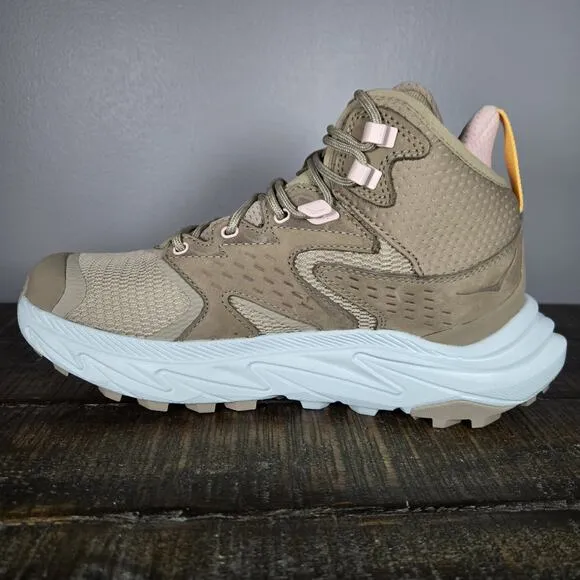 NEW Hoka One One Anacapa 2 Mid GTX Womens Size 8.5 B Gore-Tex Shoes Dune Ice