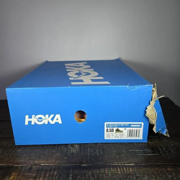 NEW Hoka One One Anacapa 2 Mid GTX Womens Size 8.5 B Gore-Tex Shoes Dune Ice