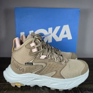 NEW Hoka One One Anacapa 2 Mid GTX Womens Size 8.5 B Gore-Tex Shoes Dune Ice