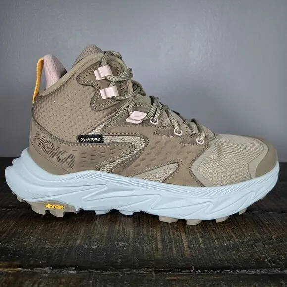 NEW Hoka One One Anacapa 2 Mid GTX Womens Size 8.5 B Gore-Tex Shoes Dune Ice
