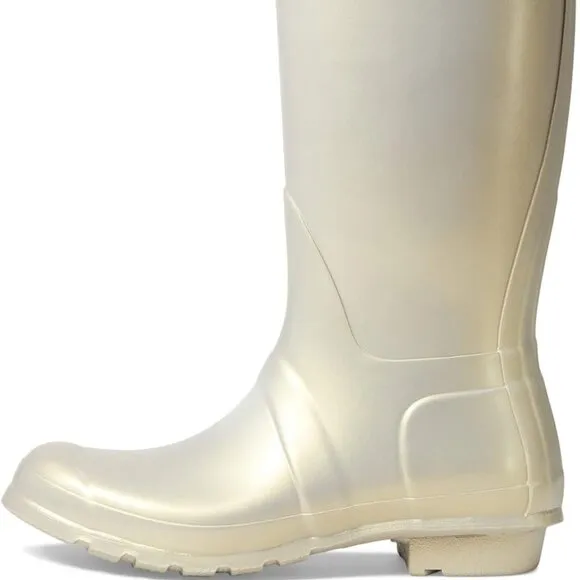 NEW HUNTER Original Tall Nebula Boots Pale Gold for women 864mn