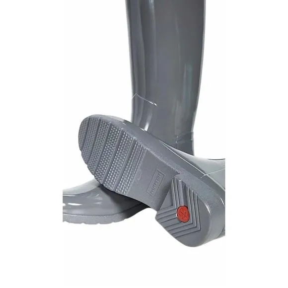 NEW HUNTER women's refined tall gloss boots in stratus grey