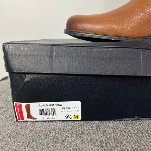 👢New in Box Naturalizer Womens Wide Calf Jillian Leather Boot Boots 9.5M