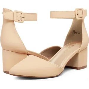 New In Box Womens Pointed Toe Low Chunky Heels Pump Shoes
