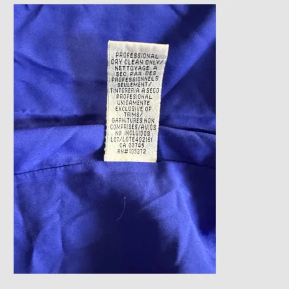 NEW Js collections MARINE BLUE SIMONE V-NECK COLUMN GOWN Size 4