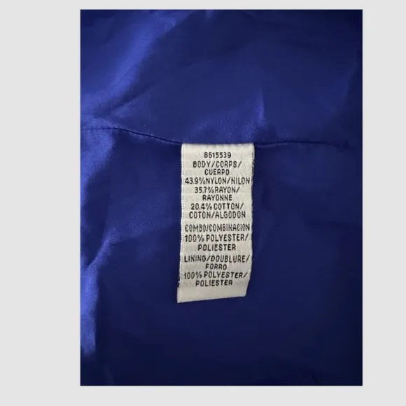 NEW Js collections MARINE BLUE SIMONE V-NECK COLUMN GOWN Size 4