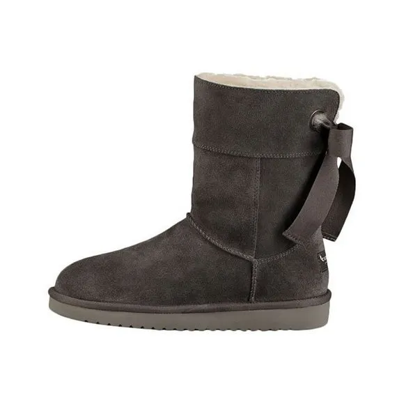 New Koolaburra by UGG Stone Gray Short Suede Winter Boots Women 11