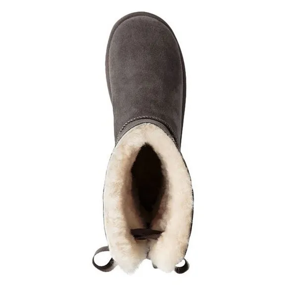 New Koolaburra by UGG Stone Gray Short Suede Winter Boots Women 11