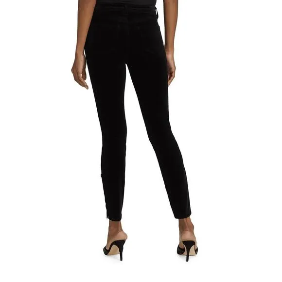NEW L'AGENCE piper velvet jeans in noir