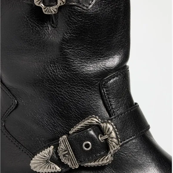 New! Larroude Hardy Moto‎ Leather Boots Sz 8 $450