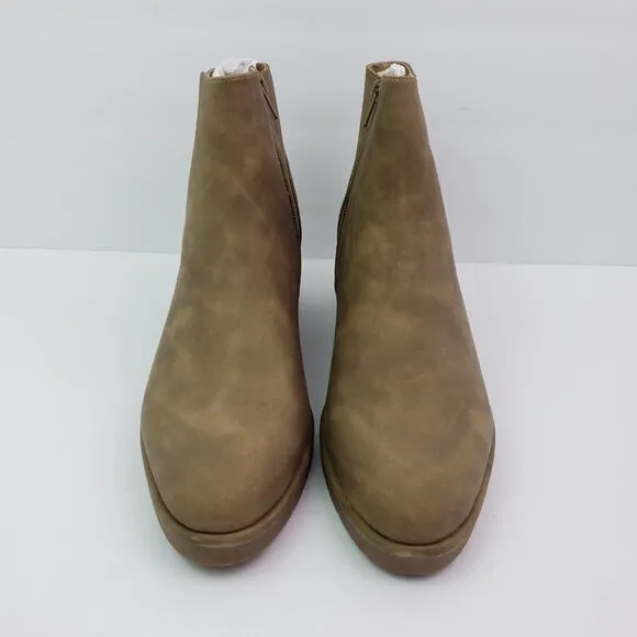 NEW Life Stride Swift Womens Size 11 Mushroom Brown Distressed Wedge Ankle Boots