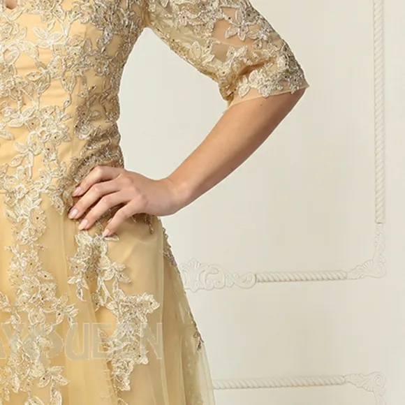 New long Plus size formal evening bridesmaid mother of the bride dresses