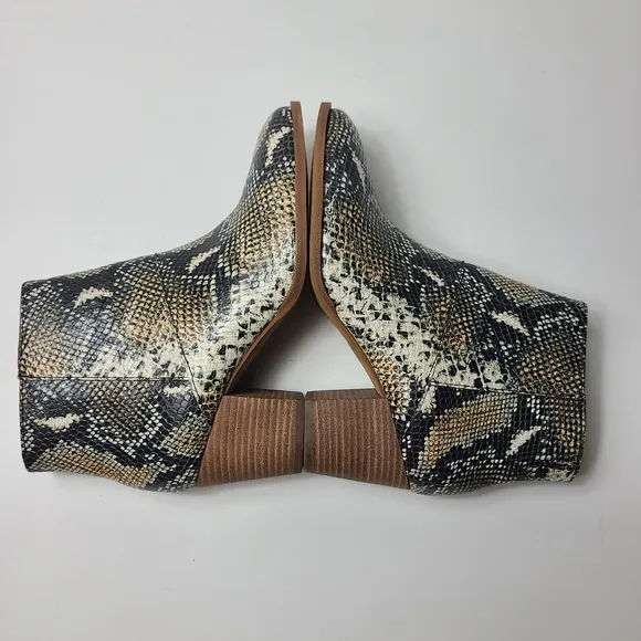 NEW MADEWELL rosie snakeskin leather ankle boots