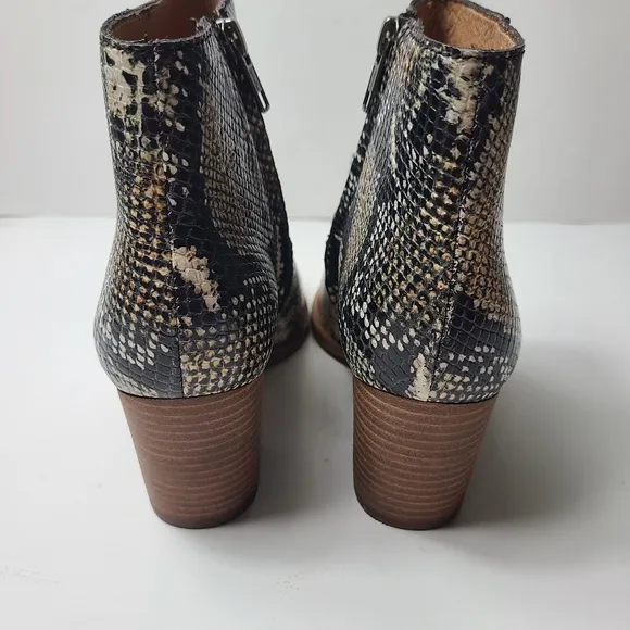 NEW MADEWELL rosie snakeskin leather ankle boots