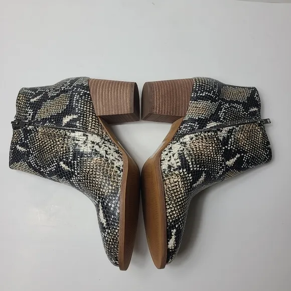 NEW MADEWELL rosie snakeskin leather ankle boots