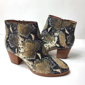 NEW MADEWELL rosie snakeskin leather ankle boots