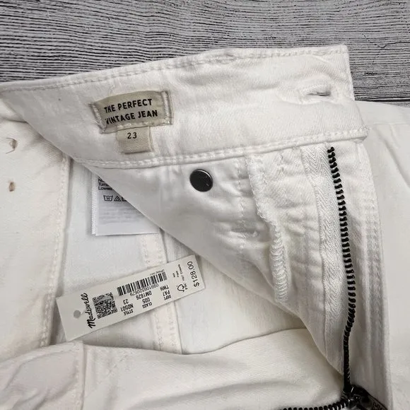 New Madewell  Sz 23 The Perfect‎ Vintage Jean Tile White