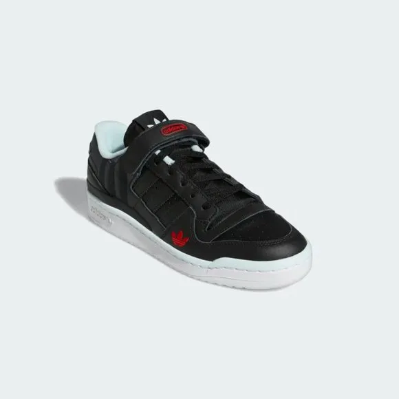 [NEW] Men's adidas Forum Low Shoes Black Size 10.5 HQ4536