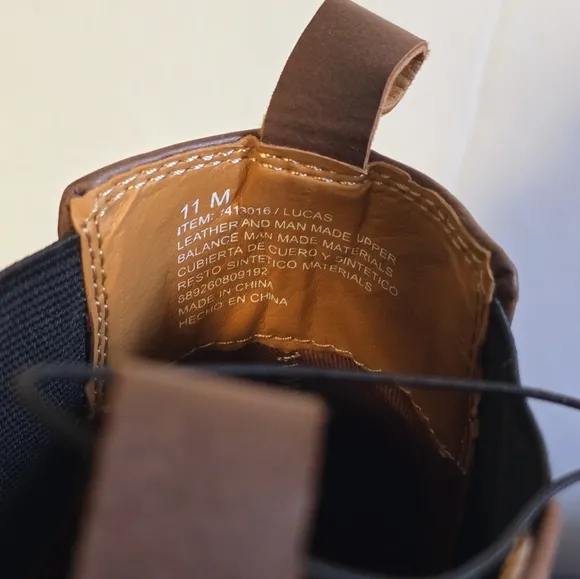New Men's Size 11M Lucas Memory Foam Insole Pull-On Chukka Brown Leather Boot