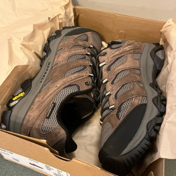 NEW Merrell Men’s Moab 3 WP GTX Style J035799 Braken 12.5 Hiking Shoes Brown