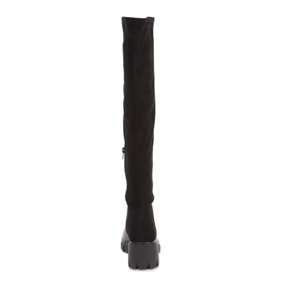 New MIA Tiera Chunky Knee High black leather motorcycle horse Riding Boots 6
