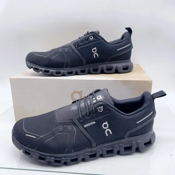 NEW ON Cloud 6 Waterproof Running Shoe Sneaker All Black Mens Size US 10