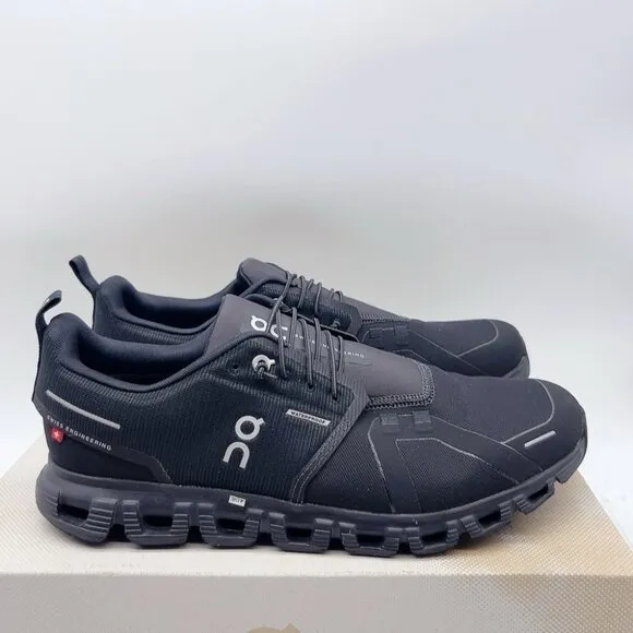 NEW ON Cloud 6 Waterproof Running Shoe Sneaker All Black Mens Size US 10