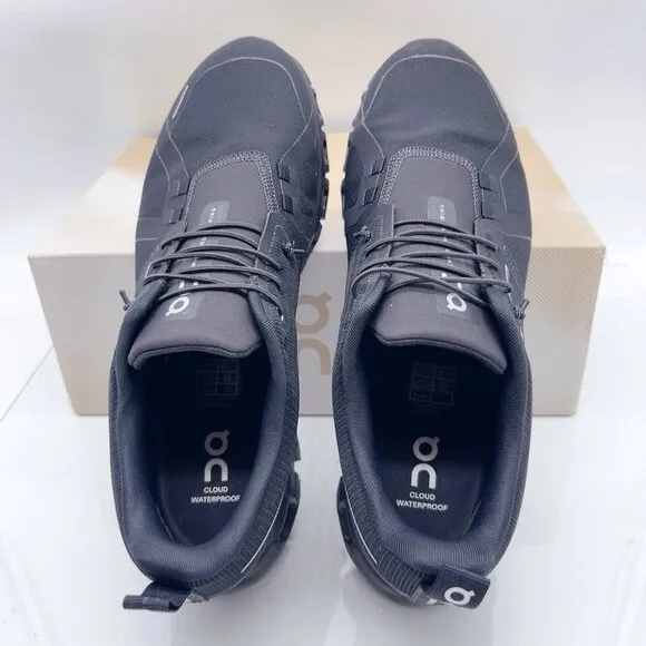 NEW ON Cloud 6 Waterproof Running Shoe Sneaker All Black Mens Size US 10