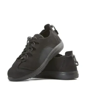 New 💥 Pandere Barista Stretch Shoes Black Gray Expandable Leather Neoprene💥