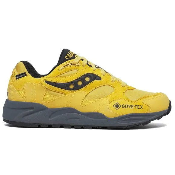 NEW Saucony Grid Shadow 2 GTX Shoes!  Yellow Black Grey  Gore-Tex  S70840-1