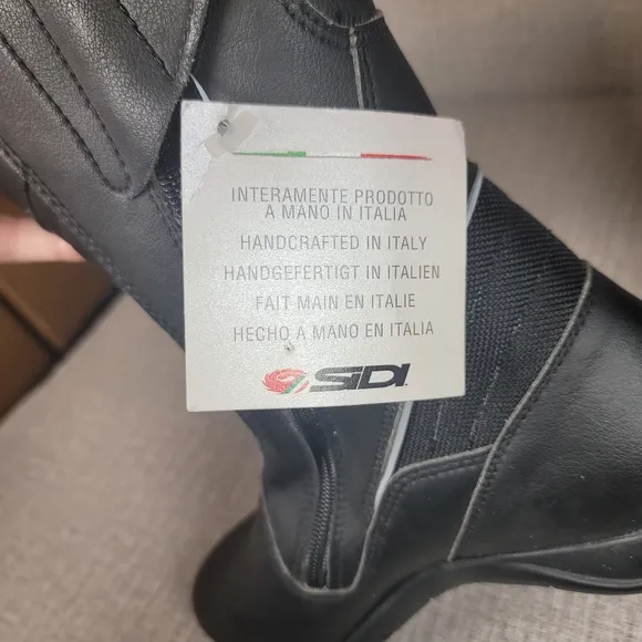 NEW Sidi Lei Women's Black Motorcycle Touring Boots Sz US 7 EU 39 Made in Italy