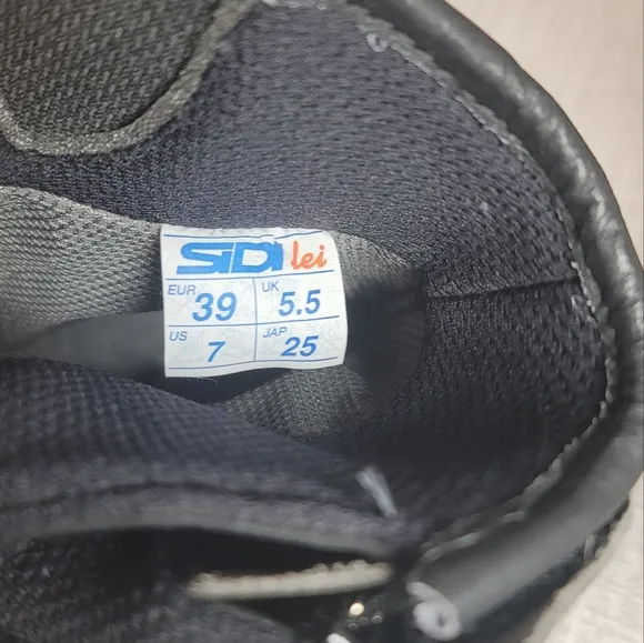NEW Sidi Lei Women's Black Motorcycle Touring Boots Sz US 7 EU 39 Made in Italy